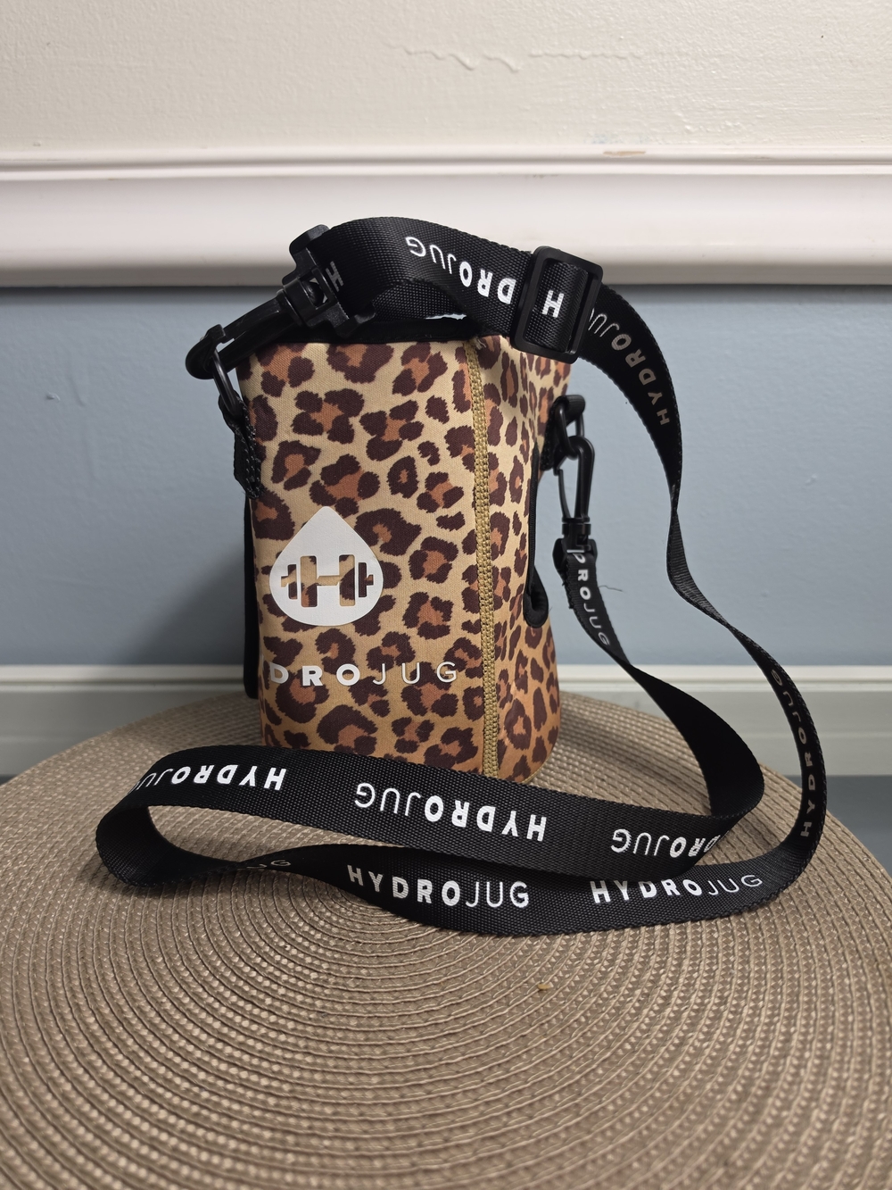 HydroJug Insulated Leopard Bottle Carrier & Adjustable Strap